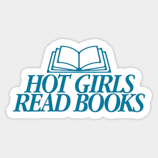Hot Girls Read Books Blue Version Sticker
